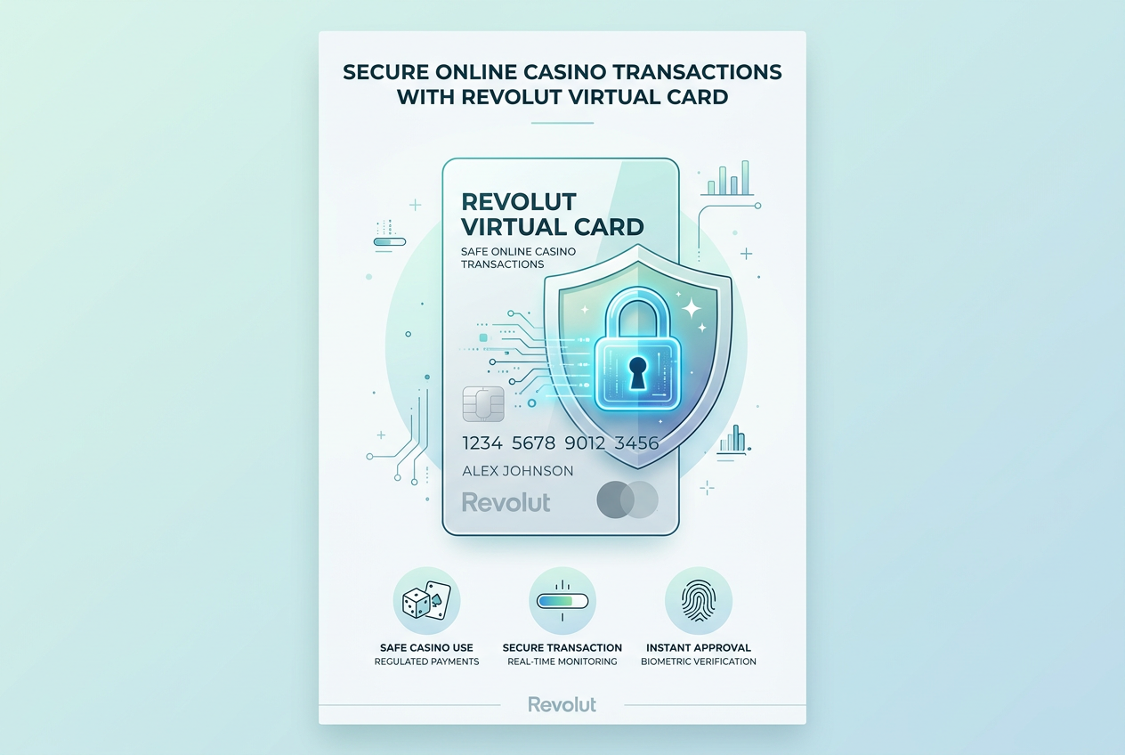 Schématické znázornění bezpečného vkladu kartou Revolut v online rozhraní